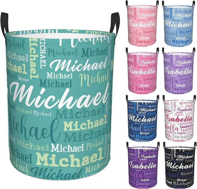 Custom Name Laundry Hamper, Personalized Laundry Baskets by PersonalizedGift