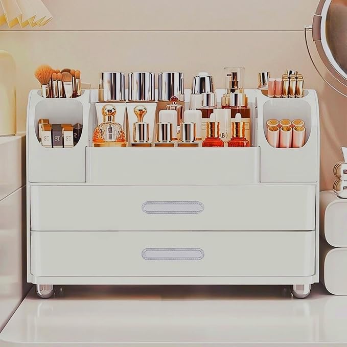Makeup Organizer with Drawers for Vanity, Bathroom Countertop Organizer with - Image 3