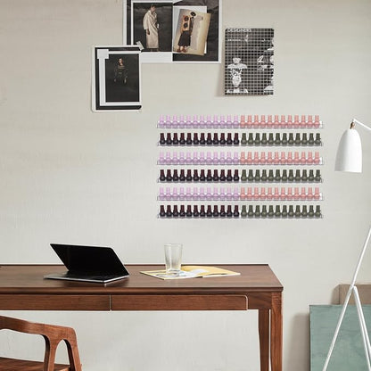 6Pcs/Set 24 Inch Nail Polish Rack Wall Mounted, Lipstick Essential Oil Bottle - Image 5