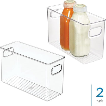 iDesign Slim Clear Plastic Storage Bin, Tall Narrow - Image 2