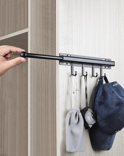 BaiNong Valet Rod for Closets Pull Out 12" Black - Image 9