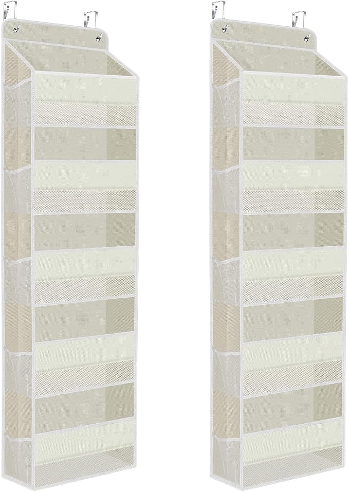 2 Pack Over The Door Organizer, Hanging Storage Organizer by SpaceHacks