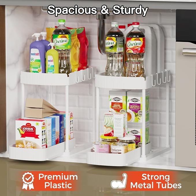 Multi-Purpose Pull-Out Storage Organizers, Under Sink & Cabinet Storage - Image 5