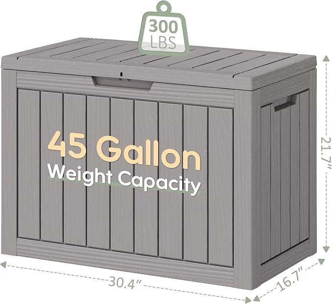Outdoor Storage Box, Weather-Resistant Resin Deck Box - Image 2