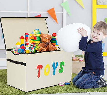 YOLOXO Toy Box Chest, Collapsible Sturdy Storage Bins - Image 7
