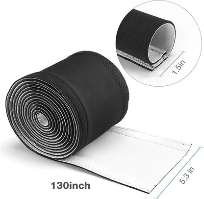 JOTO 2 Pack Cable Management Sleeve -Black, 2 Large | 130" Cord Organizer System - Image 2