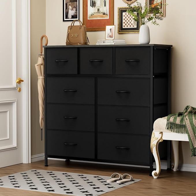 Sweetcrispy 9-Drawer Fabric Dresser Storage Tower - Image 2