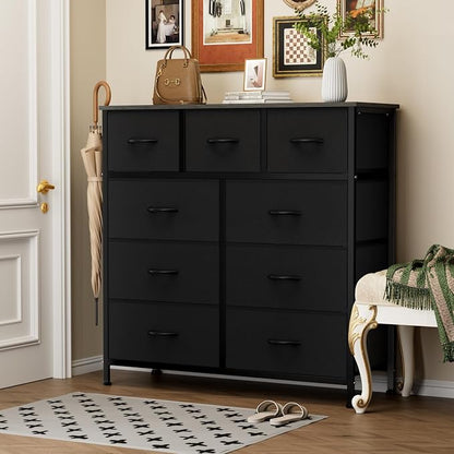 OLIXIS 9 Drawer Fabric Storage Dresser Chest Organizer Unit - Image 2