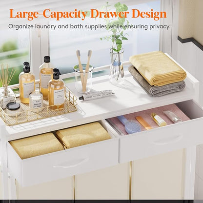 Lifewit Laundry Hamper 3 Section, Large Rolling Laundry Sorter - Image 4