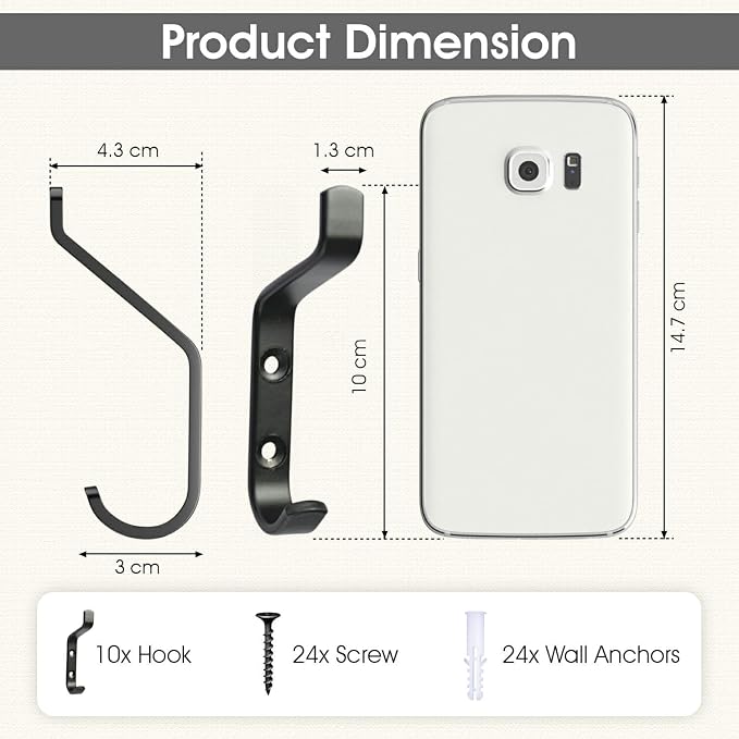 GlazieVault Coat Hooks Wall – Door Hooks - Image 2