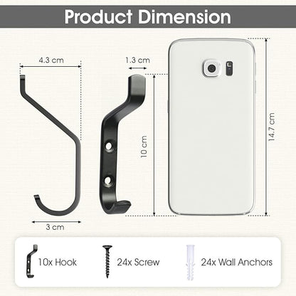 GlazieVault Coat Hooks Wall – Door Hooks - Image 2