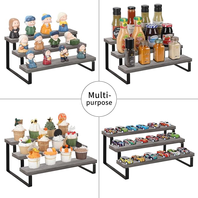 YINMIT Wooden Display Riser Stand, Tiered Perfume and Cologne Organizer Stand - Image 7