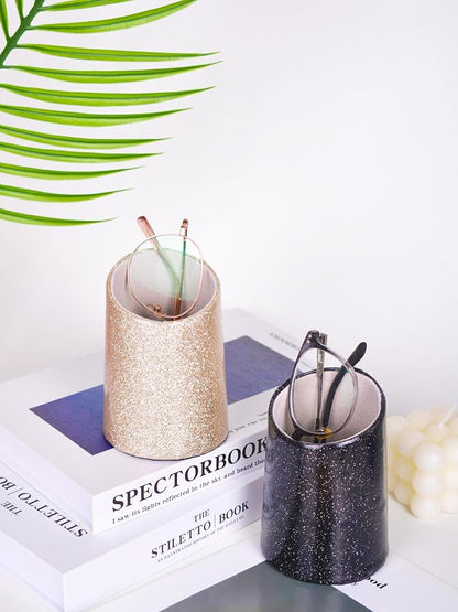2 Pack Eyeglasses Holder PU Leather Glasses Stand Case Holder - Image 2
