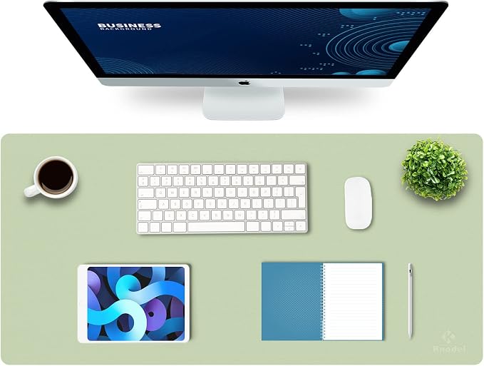 K KNODEL Large Office Leather Desk Mat, Mouse and Keyboard Pad, Computer and by K+KNODEL
