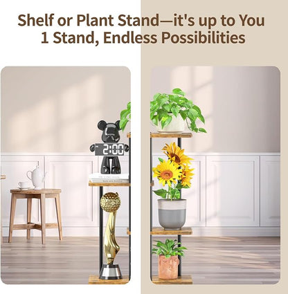 LASZOLA Black 3 Tiered Wood Plant Stand Indoor - Image 8