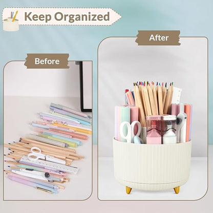 SKYDUE 2 Pack Pen Holder, 360 Degree Rotating Pencil Holder - Image 6