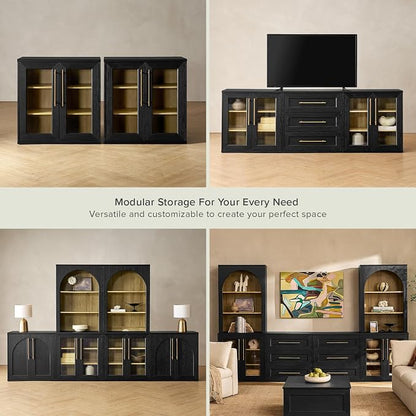 mopio Blake Storage Cabinet, Small Modular Accent Display Sideboard Buffet - Image 7