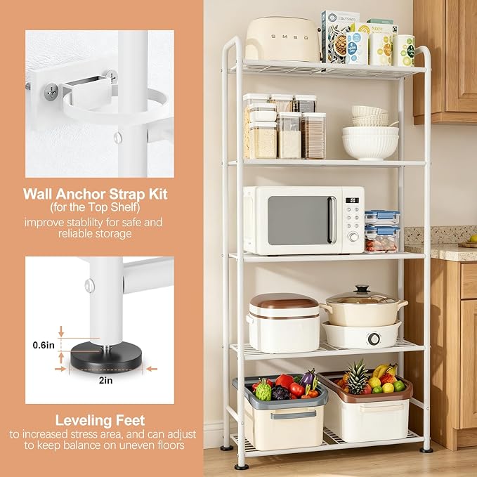 VTRIN Storage Shelves, 5 Tier Garage Shelving - Image 5