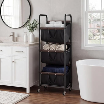 GRANNY SAYS 3 Section Tiered Laundry Sorter, Slim Vertical Laundry Hamper - Image 7