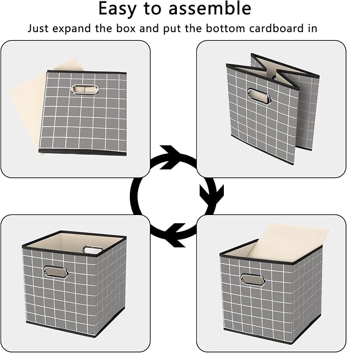 Yunkeeeper storage bins Cubes, Fabric Cube Organizer - Image 6
