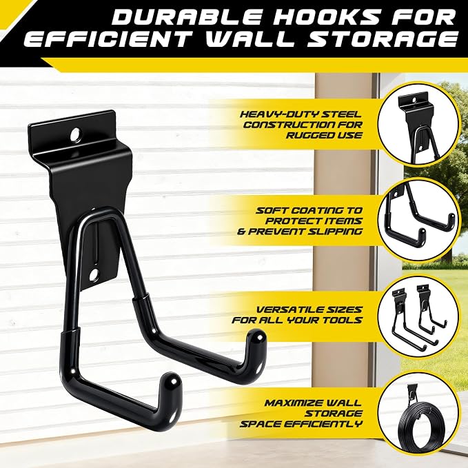 40 Pcs Slatwall Hooks & Hangers – Heavy-Duty Metal Slatwall Accessories Kit - Image 4