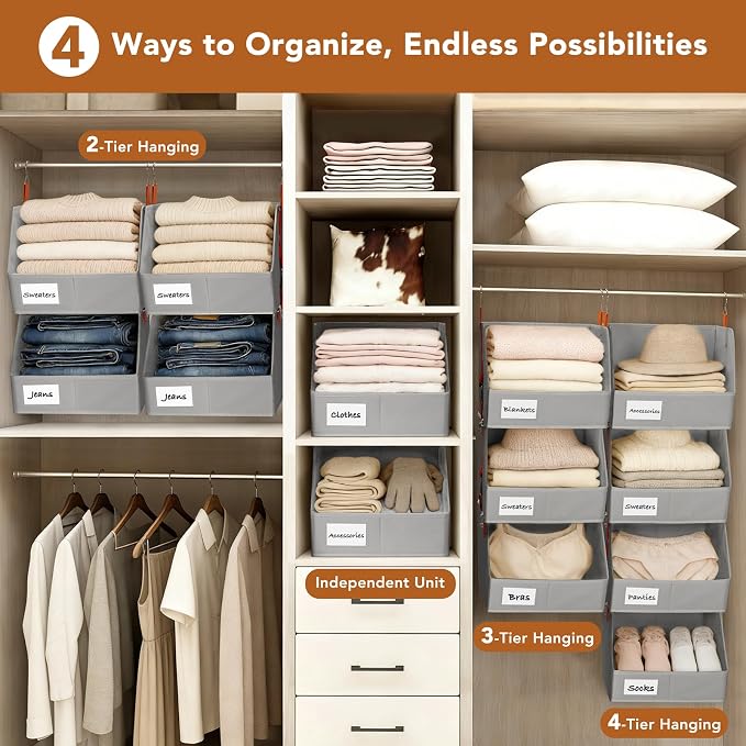 4 Pcs Modular Closet Organizer - Image 7