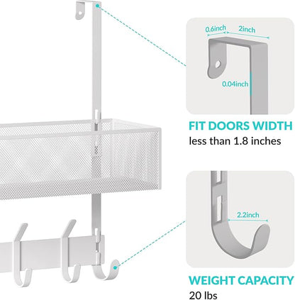 LUCYCAZ Over The Door Hooks Organizer, Door Hanger Storage - Image 2