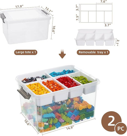 Citylife 32 QT Plastic Storage Bins - Image 6