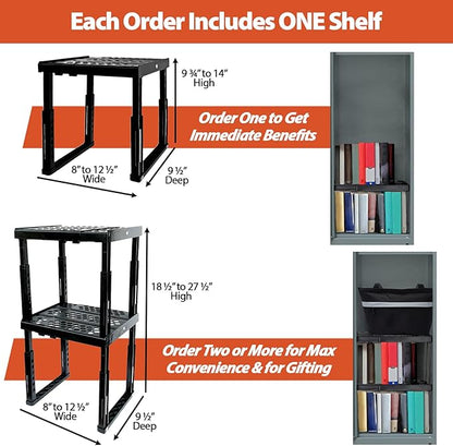 Locker Organizer Shelf， Adjustable Width and Height, Ideal Locker - Image 4