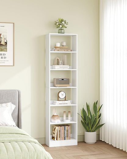 Hzuaneri Bookcase, Tall Narrow Bookshelf, Open Display Storage Shelf | Skinny - Image 6