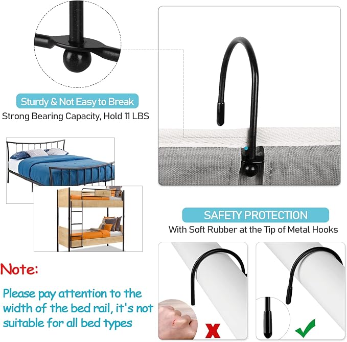 Loghot Bedside Caddy/Bedside Storage Bag Hanging Organizer - Image 2