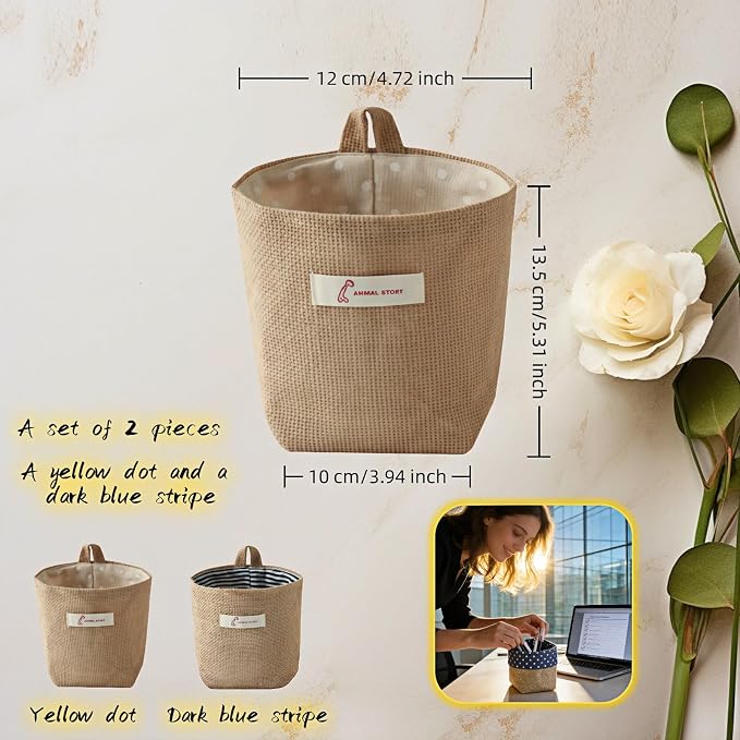 Machine Washable Hemp Cotton Hanging Organizer - Image 6