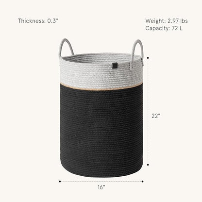 LA JOLIE MUSE Woven Basket Rope Storage Baskets - Image 2
