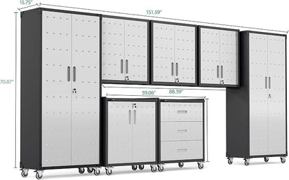 Garage Cabinet System | Heavy Duty Steel All-in-One Modular Garage Cabinet Set - Image 2