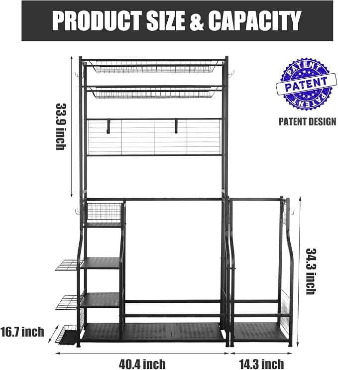 Mythinglogic Golf Bag Storage Garage Organizer, 2 Golf Bags Storage Stand and - Image 13