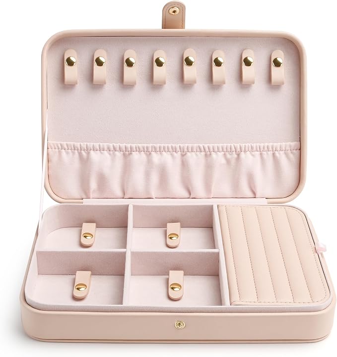 VELORIA Jewelry Box, Premium PU Leather Travel Jewelry Organizer & Storage - Image 3