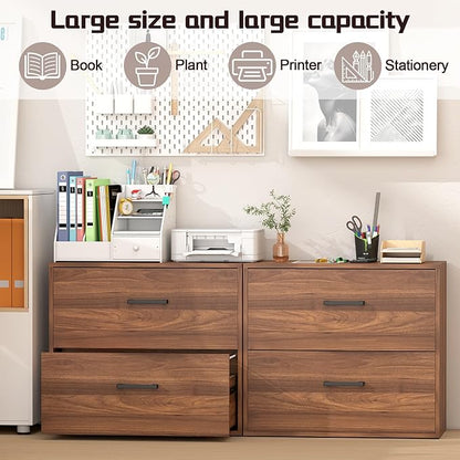 Lateral File Cabinet, 2 Drawer Filing Cabinet, Wood File Cabinets - Image 4
