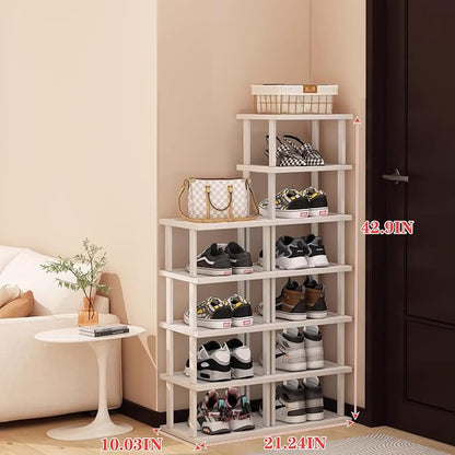 Bamboo Shoe Rack 12 Tier- Vertical Shoe Rack - Image 2