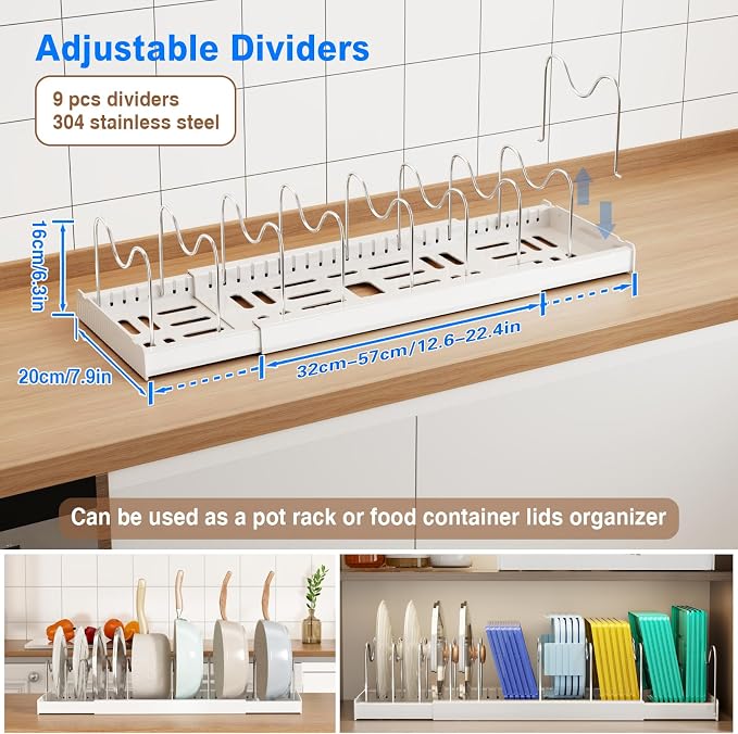 Pots and Pans Organizer Under Cabinet - Image 2