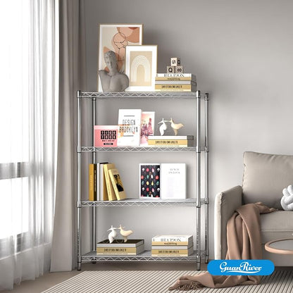4-Shelf Adjustable Metal Shelf Wire Shelving Unit Storage Rack Display Shelf - Image 7