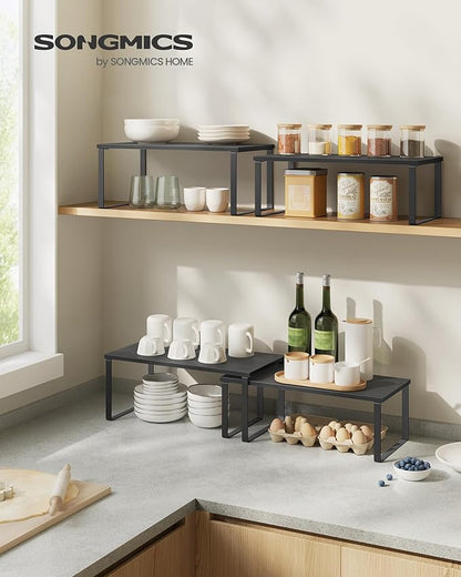 SONGMICS Cabinet Organizer Shelf, Kitchen Storage, Spice Rack, Expandable - Image 3