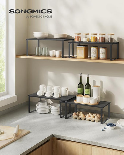 SONGMICS Cabinet Organizer Shelf, Kitchen Storage, Spice Rack, Expandable - Image 2