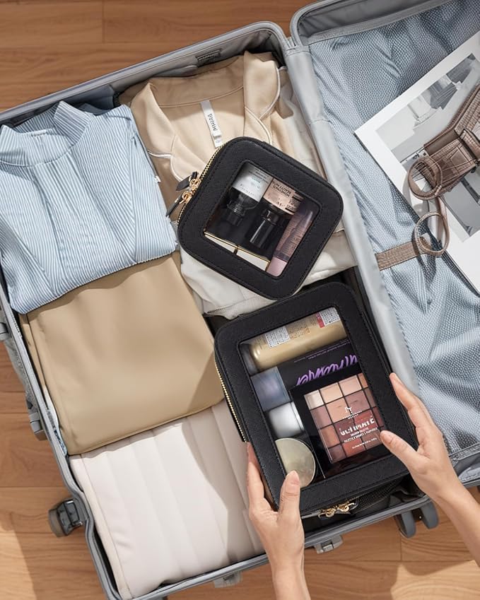 Travel Clear Makeup Bag Set, TSA Approved Cosmetic Bag Case - Image 7