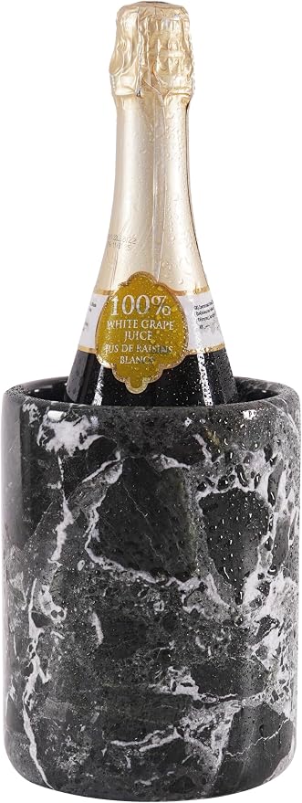 Radicaln Marble Wine Chiller Black 6.5" Inches Handmade Beverage Cooler by RADICALn