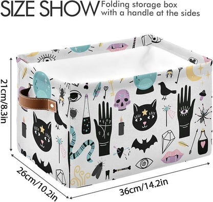 ZAZYXTJ Witch Storage Basket for Shelves Open Storage Bin 1Pack | Foldable - Image 3