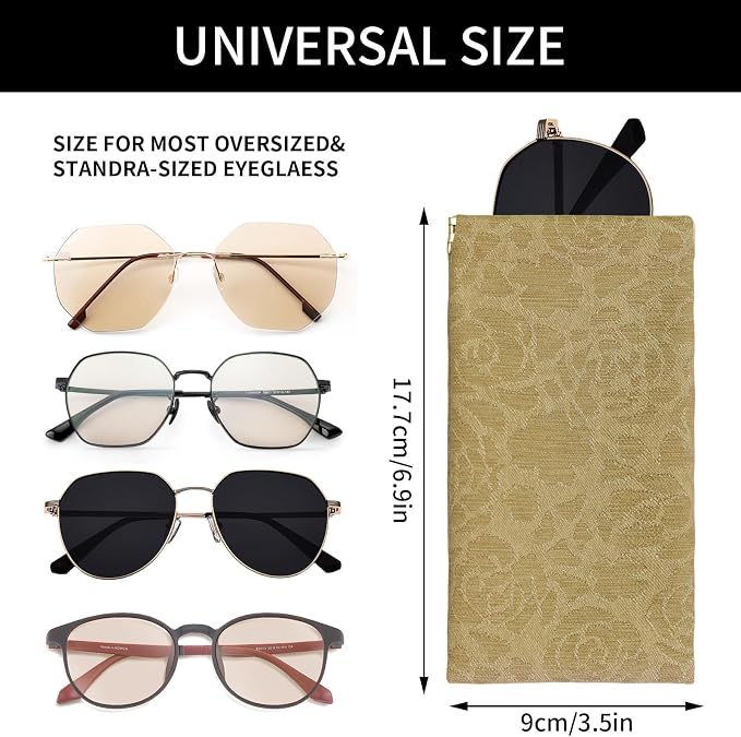 Double Eyeglass Case Soft Dual Glasses Case - Image 2