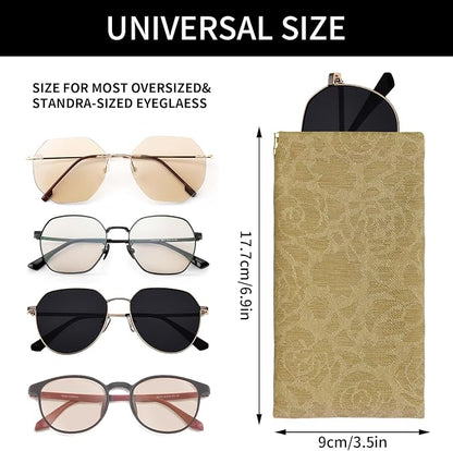 Double Eyeglass Case Soft Dual Glasses Case - Image 2