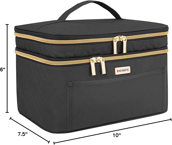 8.8L Double Layer Travel Makeup Bag Women, Large Cosmetic Case, Organizer - Image 8