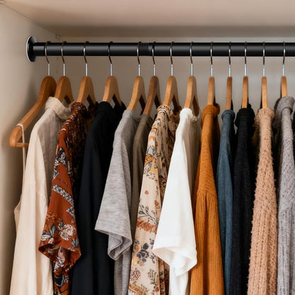 No Drilling Closet Rod, Adjustable Black Closet Rod, 28-98 Inches Closet - Image 8