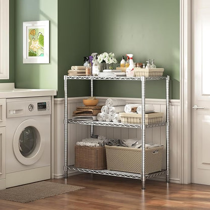 ROOMTEC 3-Tier Heavy Duty Wire Shelving Unit, 1200 lbs Total Capacity - Image 7